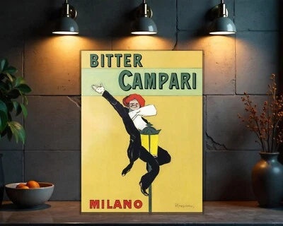 Vintage Bitter Campari MILANO Yellow Heavy Metal Sign (60X40cm) - Image 1 of 4