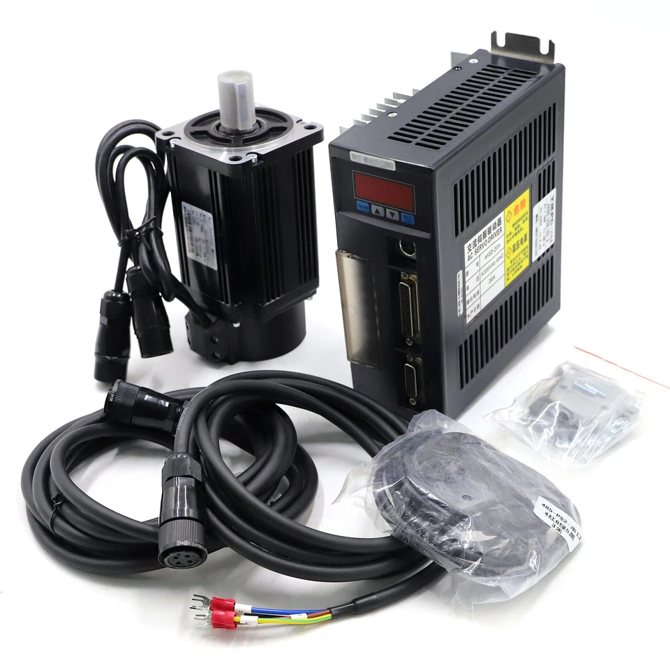 400W 1.27NM CNC AC Servo Motor NEMA24 220V Servo Driver Controller Kit 3000RPM  - Image 1 of 4