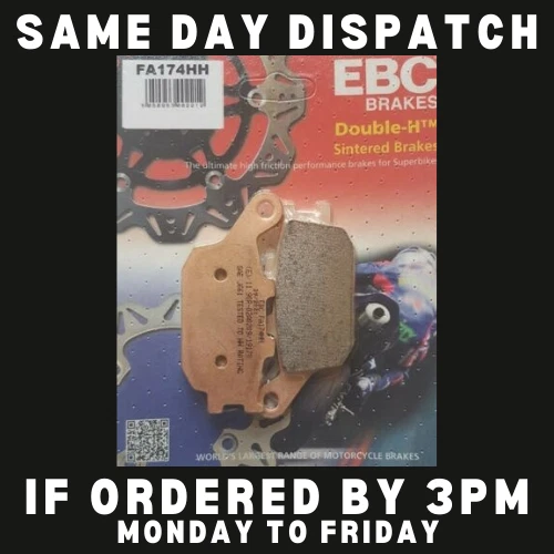 EBC Brake Pads Yamaha MT07 ABS Rear HH 2014 2015 2016 2017 2018 2019 2020 - Image 1 of 4