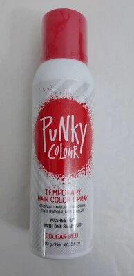 Spray de color de cabello temporal Punky rojo puma no pegajoso no dañado 3,5 oz NUEVO Foto 1 de 4