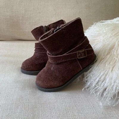 Botas de motociclista Gap camurça criança tamanho 6, marrom - Imagem 1 de 4