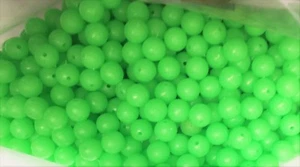 8mm Lumi beads round green luminous sea fishing rig attractor bulk available - Picture 1 of 2