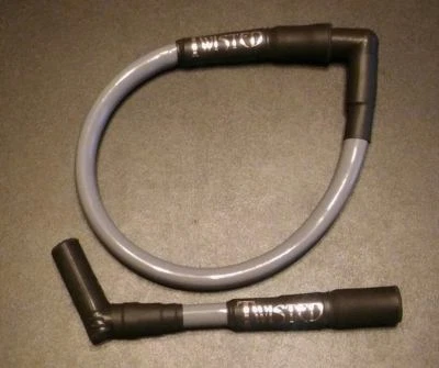 TWISTED 12mm SPARK PLUG WIRES HARLEY SOFTAIL HERITAGE FXST FAT BOY DEUCE DELUXE  Foto 1 de 2