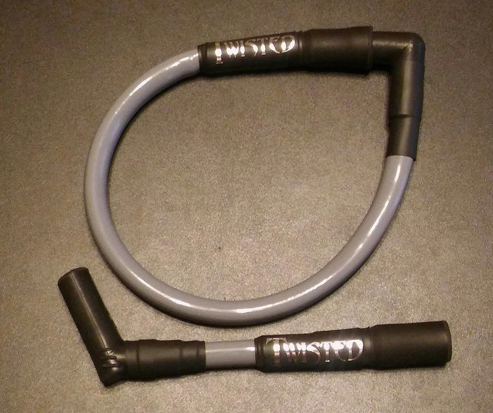 TWISTED 12mm SPARK PLUG WIRES HARLEY SOFTAIL HERITAGE FXST FAT BOY DEUCE DELUXE  - Image 1 of 2