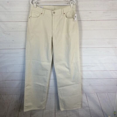 Женские джинсы GAP с низким шагом и широкими штанинами размер 30/10 высокие кремовые/березовые 100% хлопок 33x34 - Изображение 1 из 4