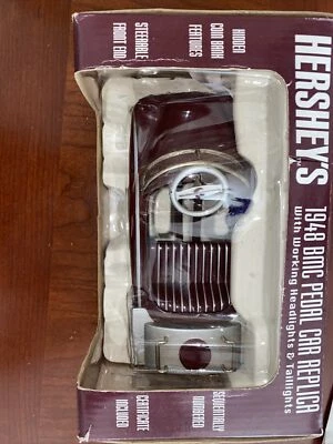 1948 HERSHEY'S BMC Pedal Car Replica Coin Bank Working Head & Tail lights - Image 1 of 4