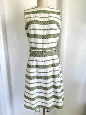 Vestido De Colección Años 60 Pat Premo California Tejido Cinturón Mod Verde Foto 1 de 4