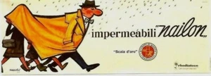 Poster vintage originale IMPERMEABILI NYLON ITALIA 1957 - Foto 1 di 1
