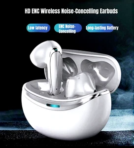 Noise-Cancelling Wireless Earbuds Bluetooth Headphones Mic Headsets for Sports - Picture 1 of 7