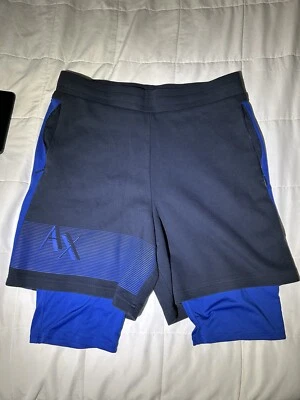 Pantalones Cortos ARMANI EXCHANGE A/X PARA HOMBRE (Medianos) Azul Auténticos -ver Foto Foto 1 de 4