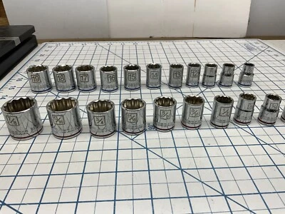 Kobalt 21pc SAE/Metric 3/8 Drive 12pt Sockets 5/16in.-7/8in., 9mm-19mm No Case - Image 1 of 4