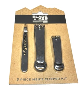 BLADE + OAR 3pc Men's Grooming Set Nail Clipper Accessories Tool Kit - Picture 1 of 2