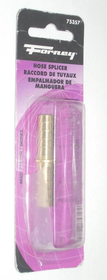 Empalmadora de manguera de aire de latón Forney 75357 3/8 diámetro interior con tope Foto 1 de 1