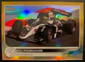 2022 Topps Chrome Formula 1 F1 THEO POURCHAIRE #138 rifrattore oro /50 - Foto 1 di 2