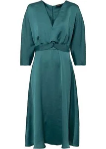 Midikleid Gr. 38 Petrolblau Damen 3/4 Ärmel Abendkleid Partykleid Neu - Bild 1 von 1