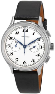 Longines Heritage Classic 1946 Automatic Chrono Leather Mens Watch L2.827.4.73.0 - Picture 1 of 4