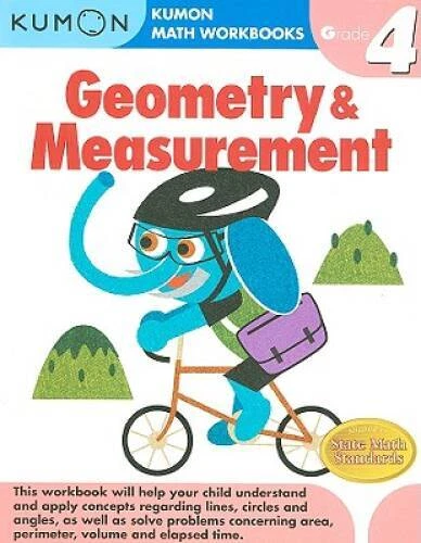 Geometry & Measurement Grade 4 (Kumon Math Workbooks) - Paperback - GOOD Foto 1 de 1