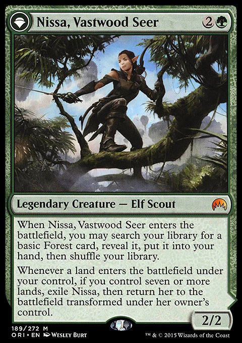 MTG Magic the Gathering Nissa, Vastwood Seer (189/308) Magic Origins LP - Image 1 of 1