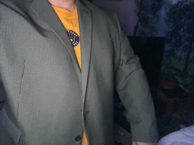 Chaqueta a Cuadros Para Hombre Geoffrey Beene 2 Botones Gris/Negro Talla 58R Foto 1 de 4