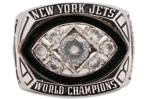 1968 New York Jets Super Bowl III Champions Salesman Sample Ring Cover