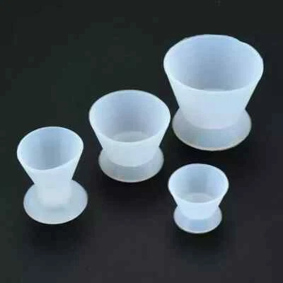 Dental Lab Rubber Mixing Bowls Cup Silicone No-Stick Flexible Bowl Acrylic 4Size - Image 1 of 4