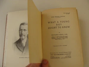 1909 Self & Sex Series What A Young Boy Ought to Know Christian Sexuality Stall - Foto 1 di 4