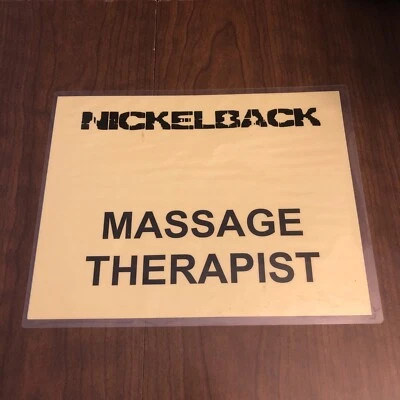 Letrero de puerta Nickelback backstage terapeuta de mensajes Foto 1 de 3