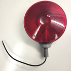 Vintage Single Face Directional Lamp Red Lens/Gray Finish