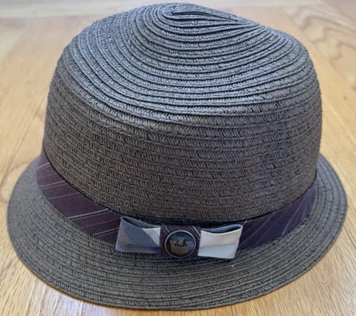 Goorin Bros. Fedora Hat Brown Woven Banded Straw Small - Image 1 of 4