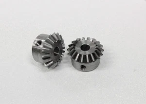 Engranaje cónico de acero, módulo 0,7, 18/18 dientes, 1 par, B 4 - Imagen 1 de 1