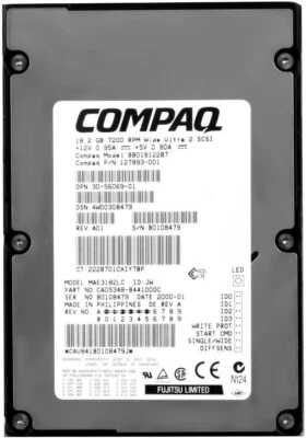 Hard Drive Compaq 127893-001 BB018122B7 18.2GB 7200RPM 1MB SCSI Ultra2 3.5'' - Image 1 of 3