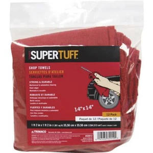(3)-Trimaco SuperTuff 14 In. Square Washable Shop Towel (12 each Pack) - Picture 1 of 1