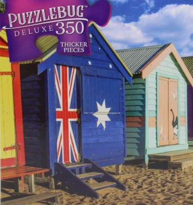 350 Pieces Jigsaw Puzzle Brighton Beach Huts Australia 20 X 12 Puzzlebug Deluxe - Image 1 of 3