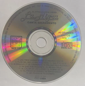 La Migra Canta Sacramento: 15 Grandes Exitos Vol. 1 CD (1989, Mar) Disc Only. MZ - Imagen 1 de 1