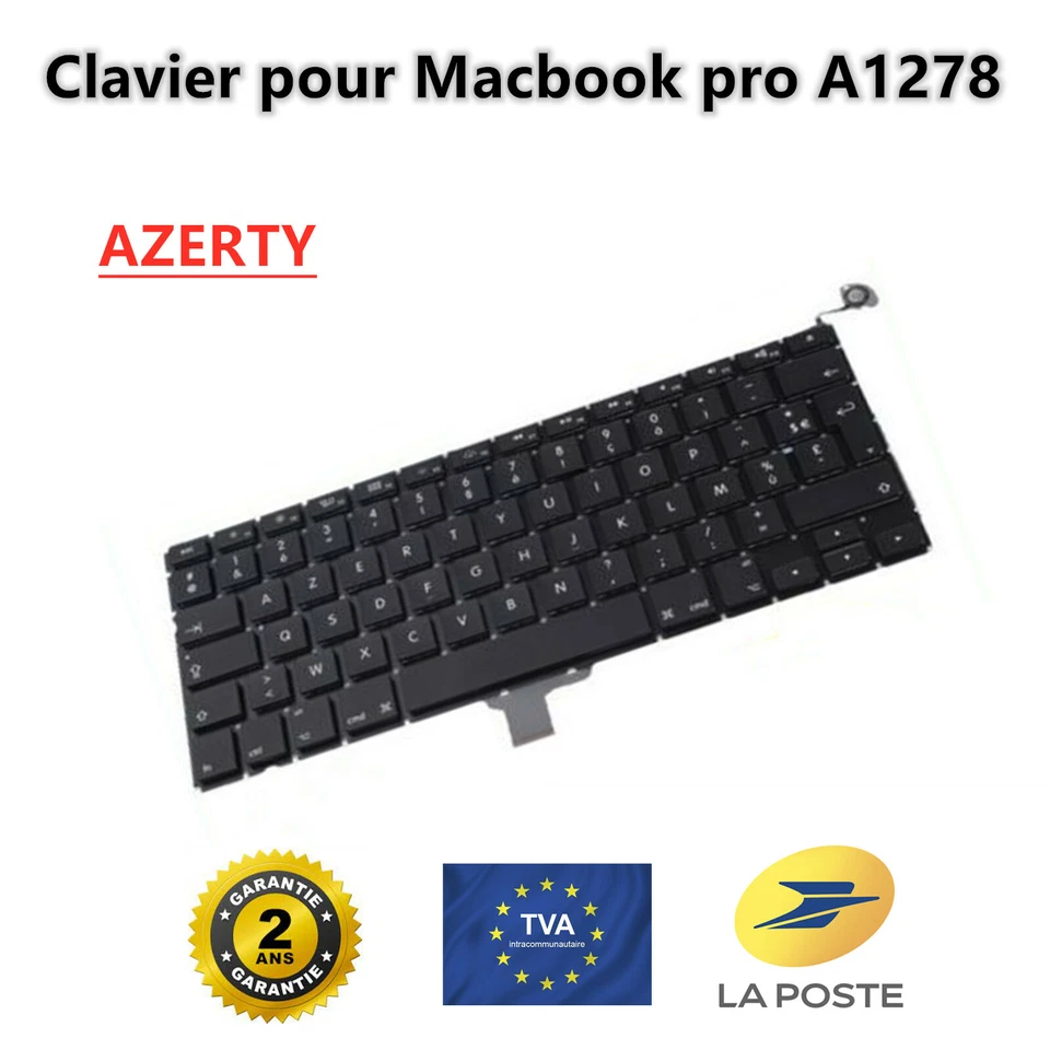 Keyboard For Apple MacBook Pro 13' A1278 2008 2009 2010 2011 2012 AZERTY FR - Image 1 of 1