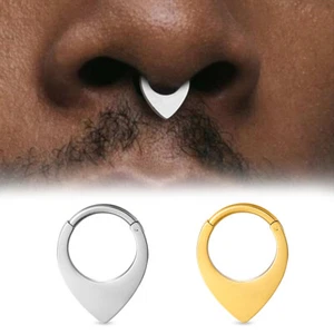 1PCS G23 Titanium 16G 8mm Nose Rings Cartilage Clicker Hoop Segment Earrings - Picture 1 of 11