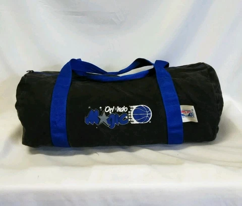 Vintage Orlando Magic Basketball NBA Duffle Bag Black Canvas 80s 90s Made IN USA Cover
