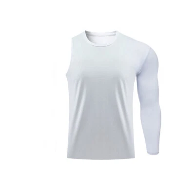 Basketball Compression Shirt One Arm Long Sleeve Athletic Baselayer Undershirt - Image 1 of 4