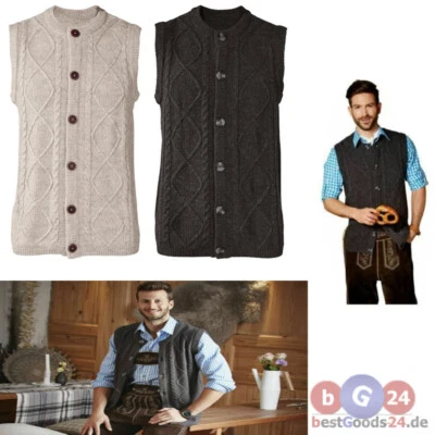 LIVERGY Trachtenweste Trachtenjacke Janker Weste M-L-XL-XXL Strickjacke Lederhose NEU