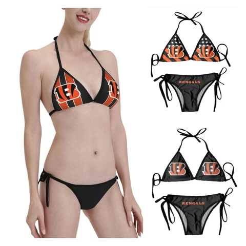 Cincinnati Bengals Women's Bikini Beach Swimsuit Underwear Panty Set Cover