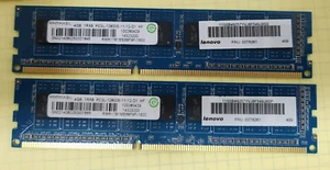 2x LENOVO 03T8261 RAMAXEL RMR1781ME68F9F-1600 4GB PC3L-12800E ECC UDIMM Memory - Picture 1 of 3