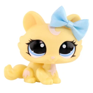 minilpsshop lps Cream Yellow Crouching Cat Cute Figure Action Toys Kids LPS Pets - Picture 1 of 7