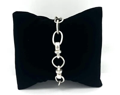 925/- Silber Armband, Muster, Esprit, 19 cm lang, 9 mm breit, guter Zustand. - Bild 1 von 3