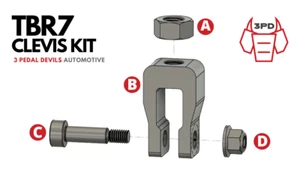 TaoTao TBR7 / Hawk 250 Rear Brake Clevis Kit - Picture 1 of 9