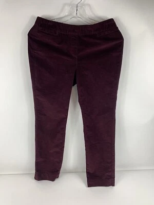 Pantalones J. Jill 2P Petite púrpura puerto pana frente plano elástico mezcla de algodón Foto 1 de 4