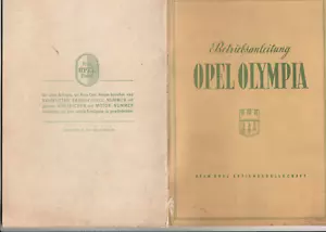 Operating instructions Opel 1.5 Olympia 50 from March 1950 original - Picture 1 of 6
