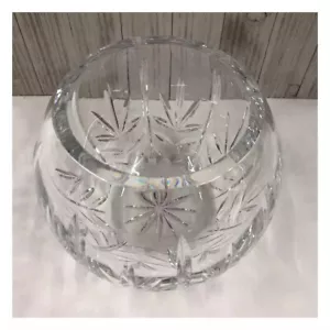 Crystal Clear Glass Bowl Elegant Ornamental Decorative "Super Heavy" Container - Picture 1 of 4