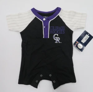 Infant Boys MLB Colorado Rockies Bodysuit Black Size 3-6 Months NWT - Picture 1 of 5