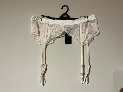 Hunkemöller Strumpfhalter „Nancy“ Off White Spitze Gr. L Neu mit Etikett - Bild 1 von 3