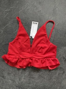 Boohoo~ Sexy Red Stretchy Bra/ Crop Top~ Size 8~ Brand New! - Picture 1 of 3